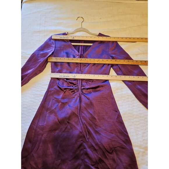 Gianni Bini Size Small Keyhole Shirred Waist Size Small Purple Dress NO... - Picture 8 of 10